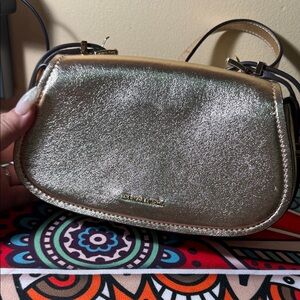 Michael Kors Metallic Gold Crossbody Bag